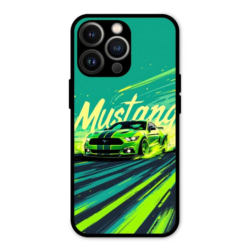 Mustang Super Sports Car Glass Case Cover For iPhone 13 Pro Max