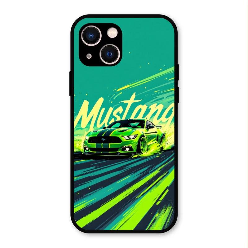 Mustang Super Sports Car Glass Case Cover For iPhone 13