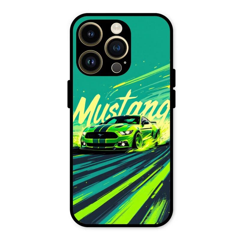 Mustang Super Sports Car Glass Case Cover For iPhone 14 Pro Max