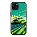 Mustang Super Sports Car Glass Case Cover For iPhone 15 Plus