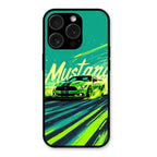 Mustang Super Sports Car Glass Case Cover For iPhone 15 Pro Max