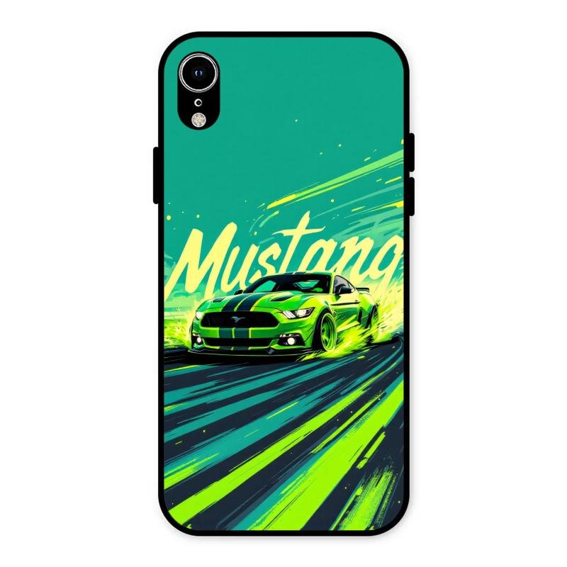 Mustang Super Sports Car Glass Case Cover For iPhone XR