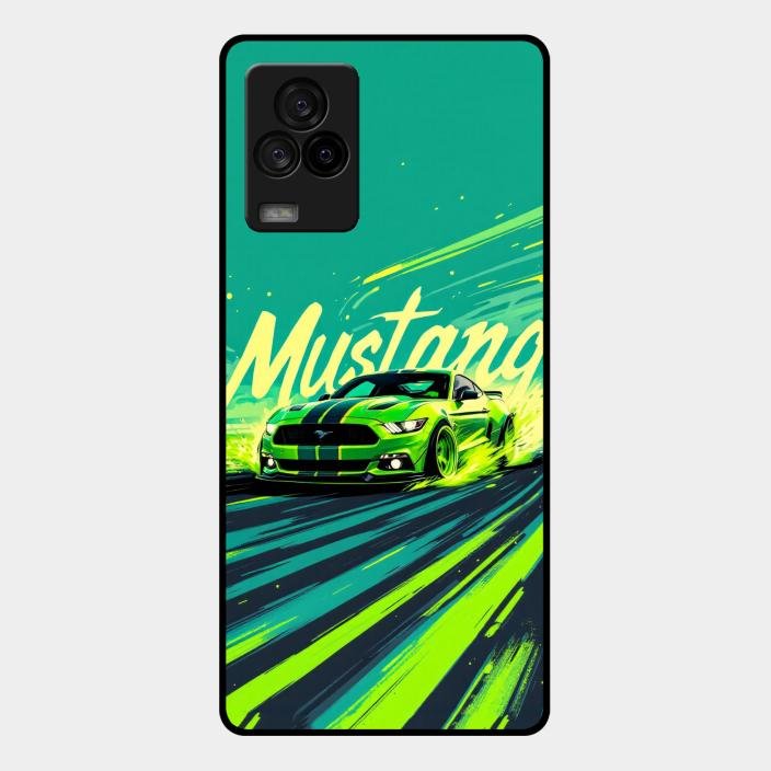 Mustang Super Sports Car Glass Case Cover For Iqoo 7 Legend 5G
