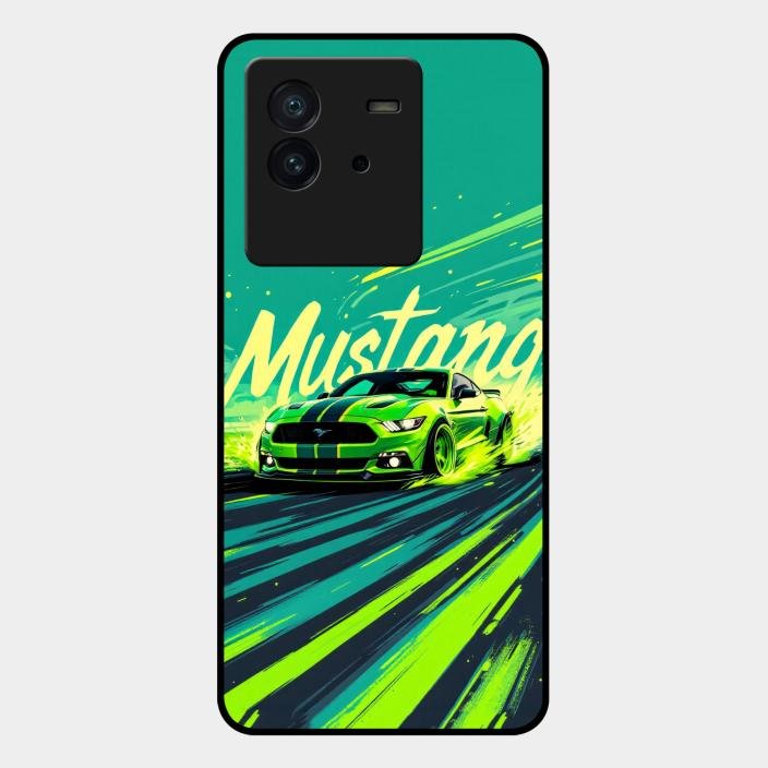 Mustang Super Sports Car Glass Case Cover For Iqoo Neo 6 5G