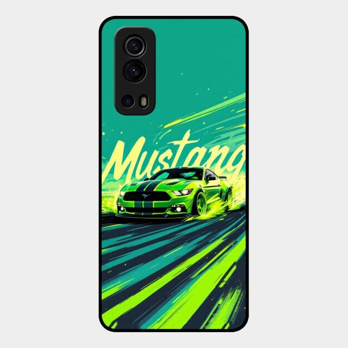 Mustang Super Sports Car Glass Case Cover For Iqoo Z3 5G
