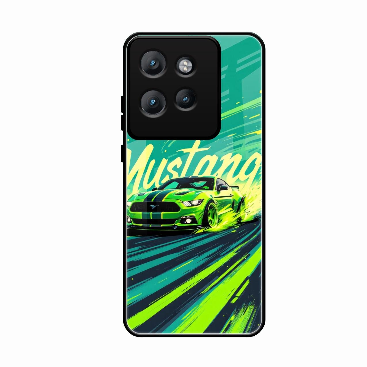 Mustang Super Sports Car Glass Case Cover For Motorola Edge 50 Neo