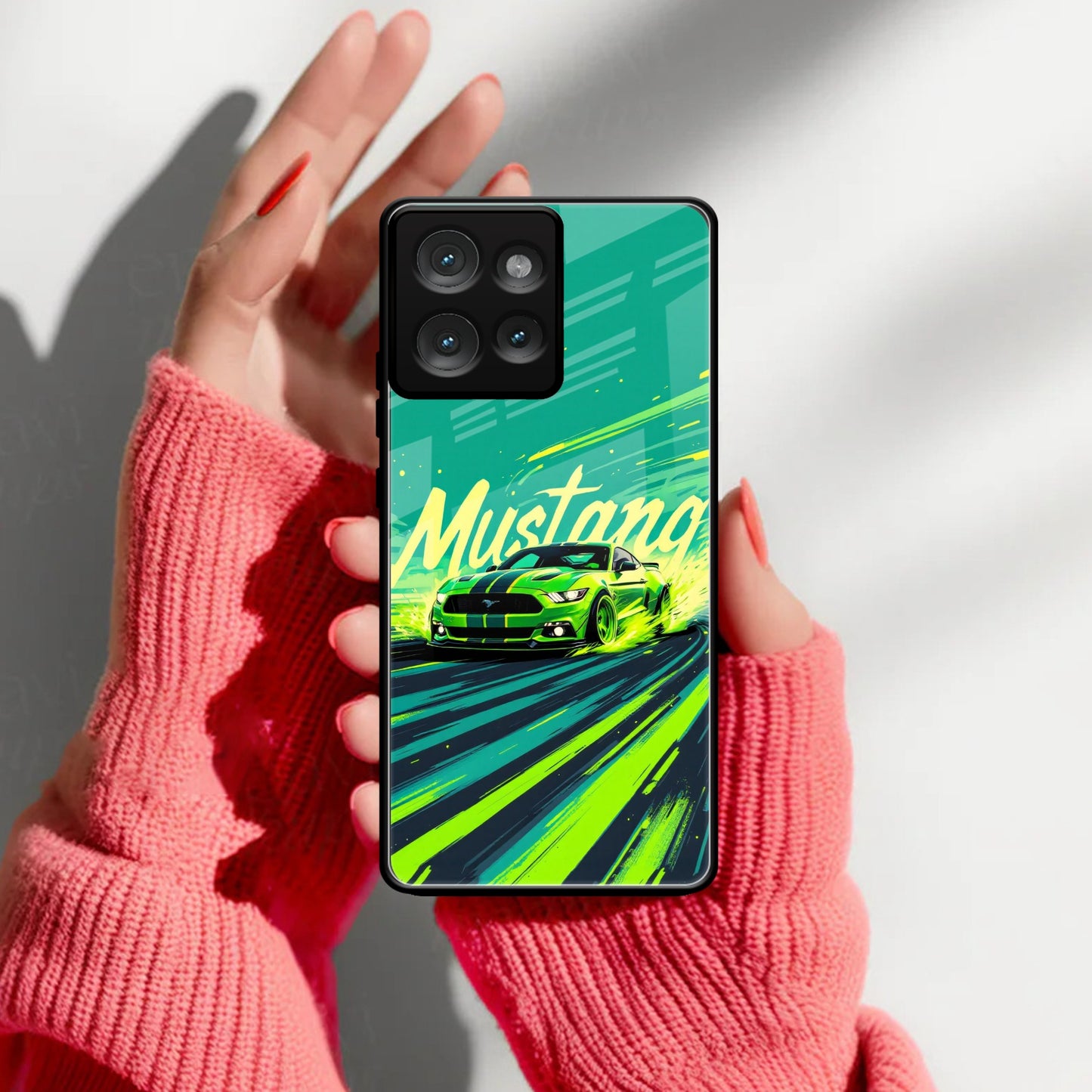 Mustang Super Sports Car Glass Case Cover For Motorola