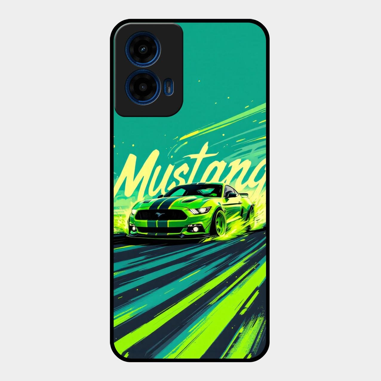 Mustang Super Sports Car Glass Case Cover For Motorola G45 5G