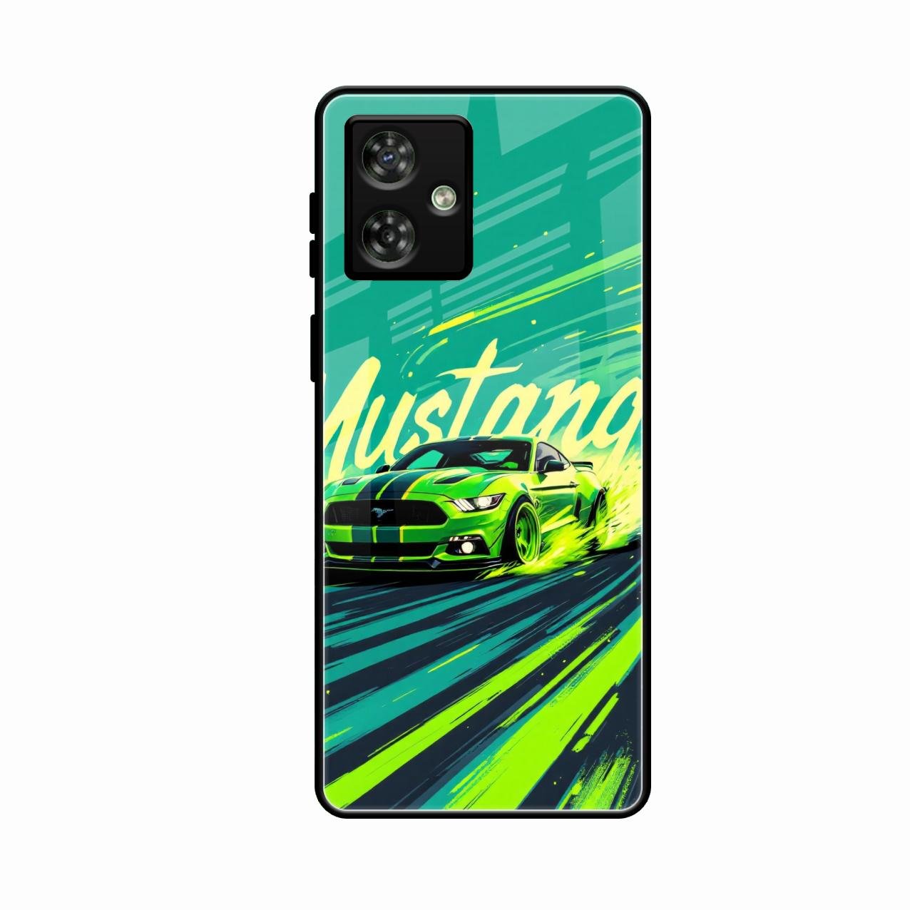 Mustang Super Sports Car Glass Case Cover For Motorola G54 5G