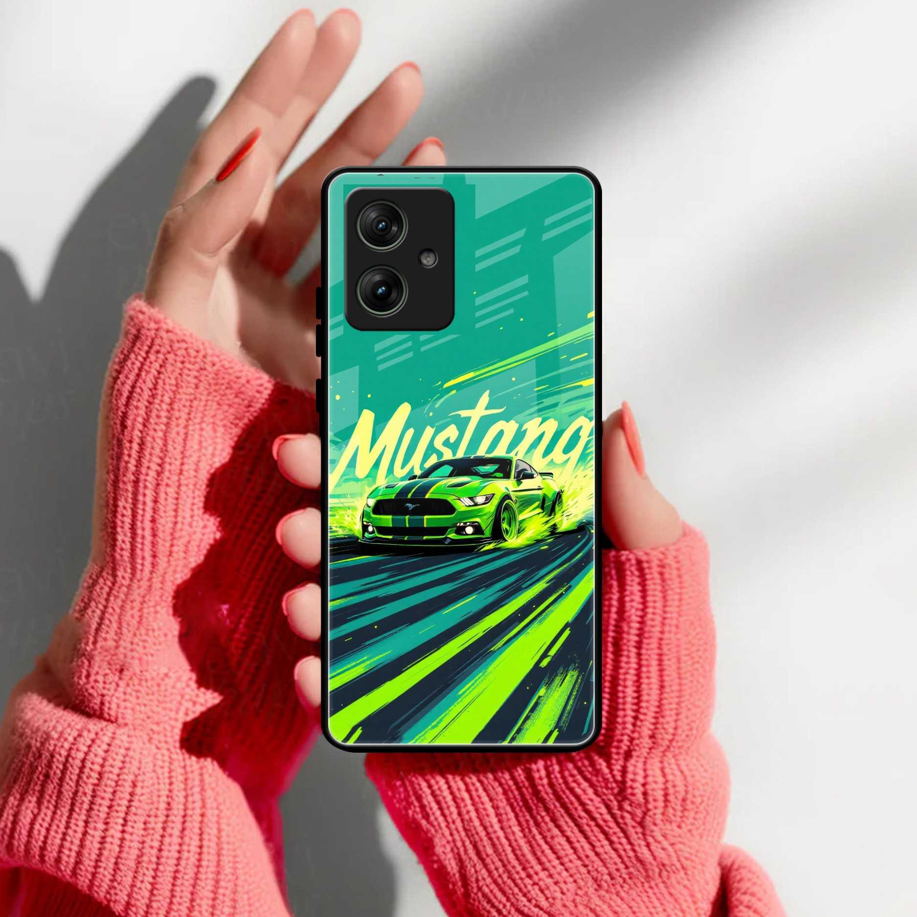 Mustang Super Sports Car Glass Case Cover For Motorola