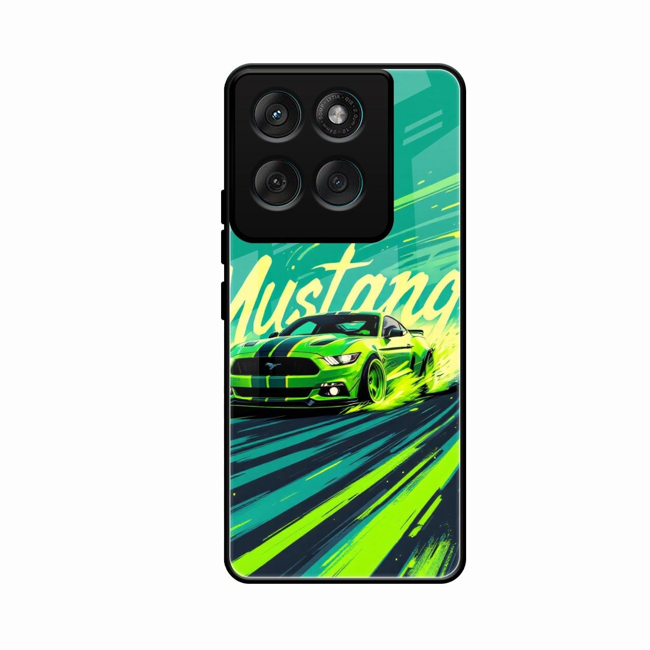 Mustang Super Sports Car Glass Case Cover For Motorola G67 Power 5G