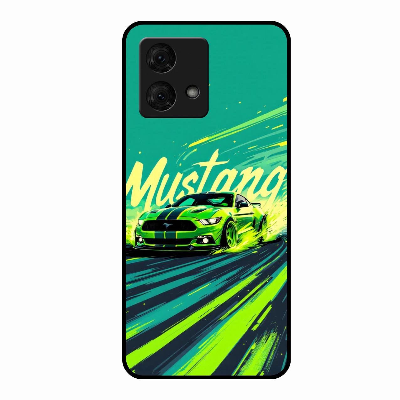 Mustang Super Sports Car Glass Case Cover For Motorola g84 5G