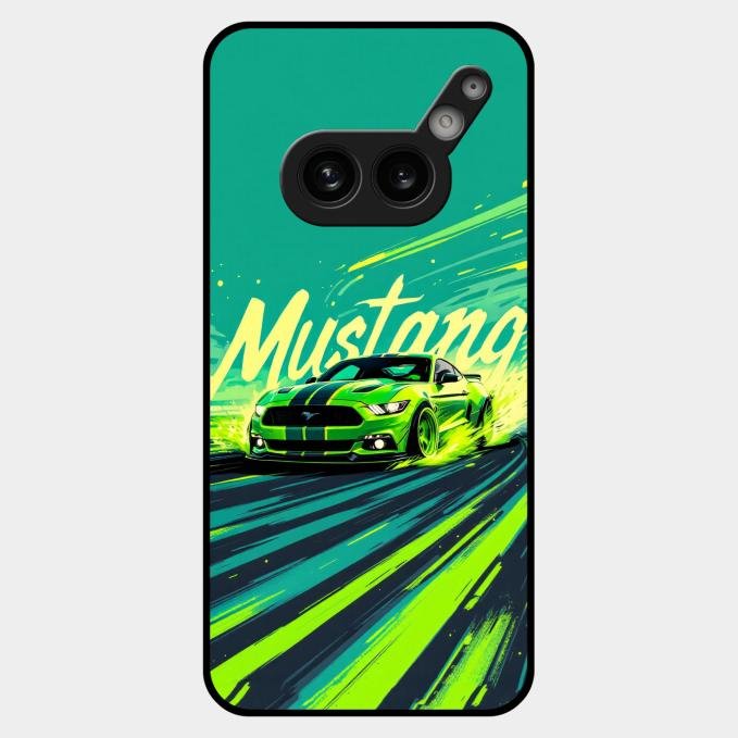 Mustang Super Sports Car Glass Case Cover For Nothing Phone 2A Plus