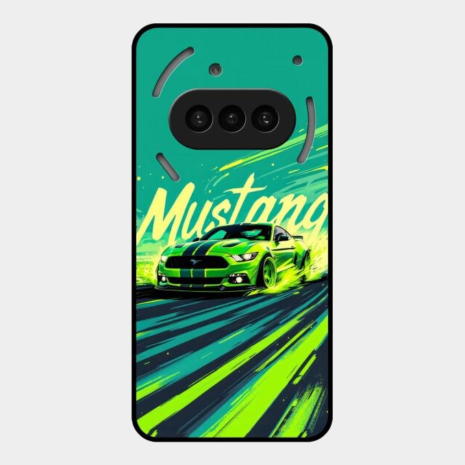 Mustang Super Sports Car Glass Case Cover For Nothing Phone 3A 5G