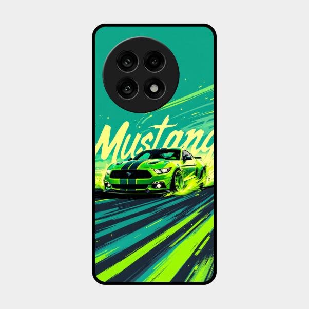 Mustang Super Sports Car Glass Case Cover For Oneplus 13R 5G