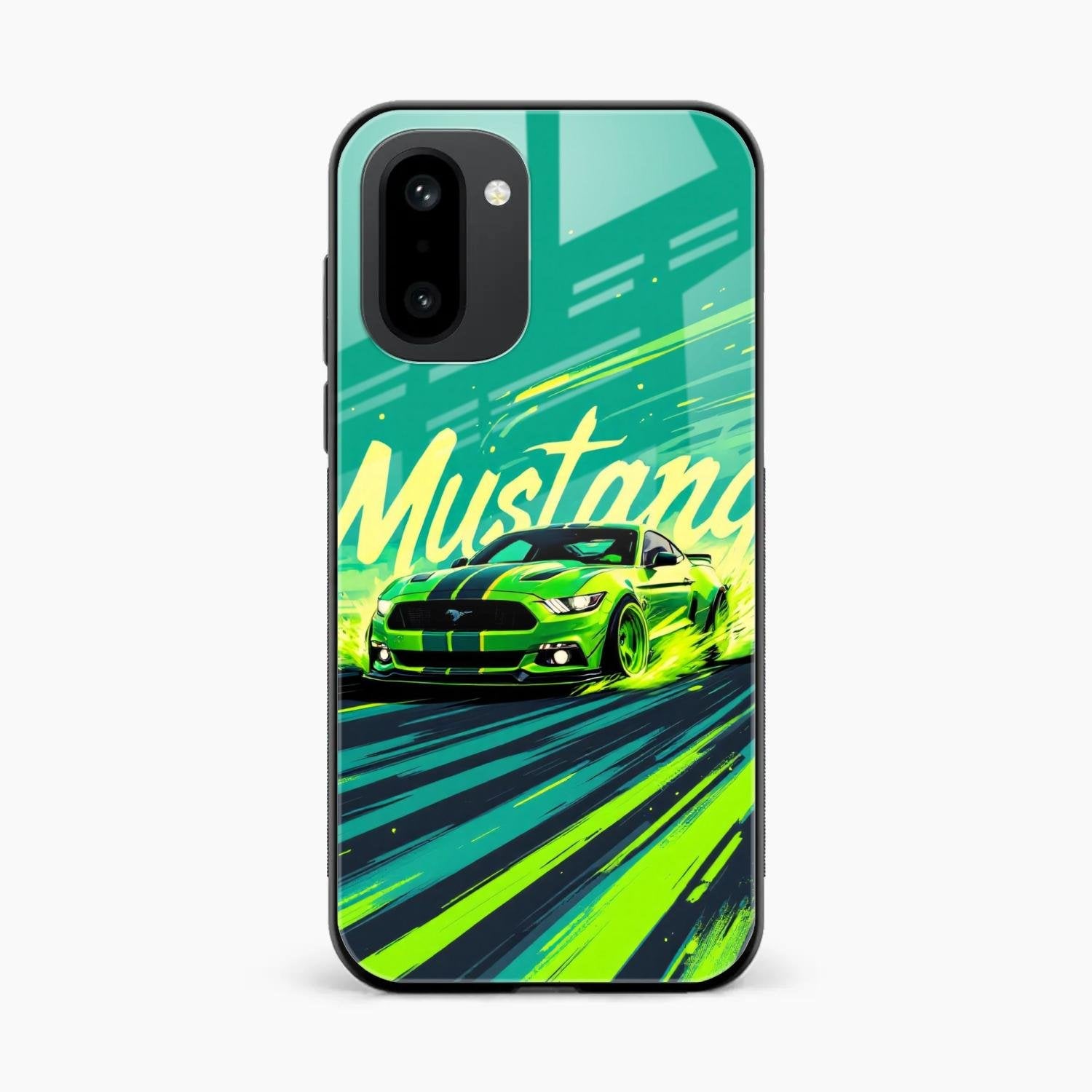 Mustang Super Sports Car Glass Case Cover For OnePlus 15R 5G