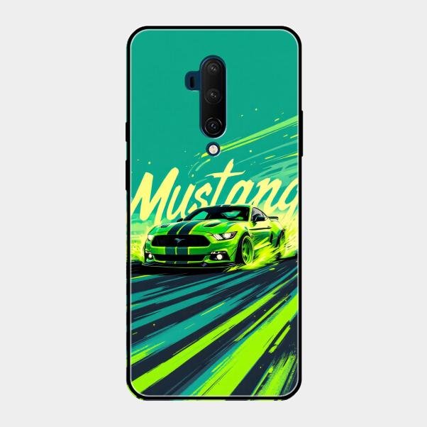 Mustang Super Sports Car Glass Case Cover For Oneplus 7T Pro