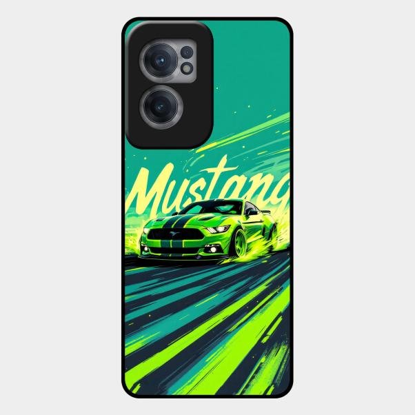 Mustang Super Sports Car Glass Case Cover For Oneplus Nord Ce 2 5G