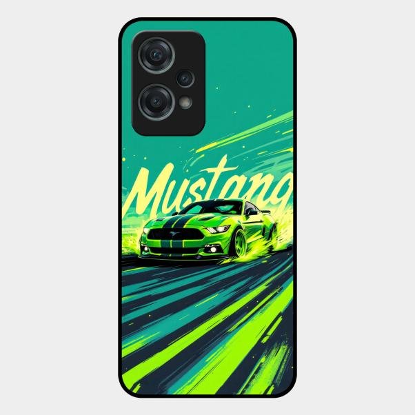 Mustang Super Sports Car Glass Case Cover For Oneplus Nord Ce 2 Lite 5G