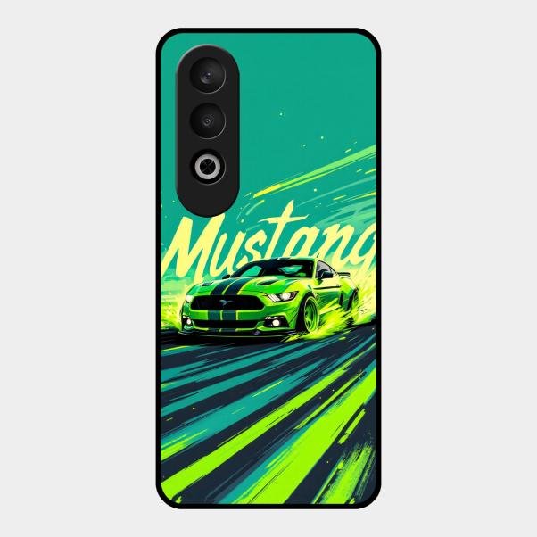 Mustang Super Sports Car Glass Case Cover For Oneplus Nord Ce 4 5G