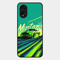 Mustang Super Sports Car Glass Case Cover For Oppo A38
