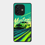 Mustang Super Sports Car Glass Case Cover For Oppo A3X 5G