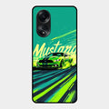 Mustang Super Sports Car Glass Case Cover For Oppo A58