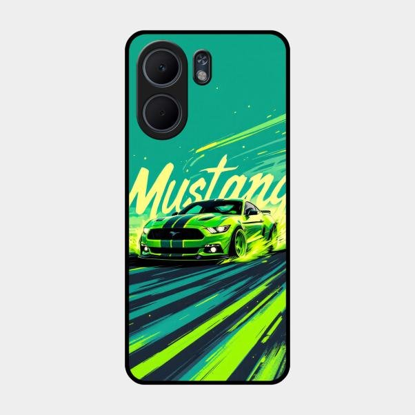 Mustang Super Sports Car Glass Case Cover For Oppo A5X 5G