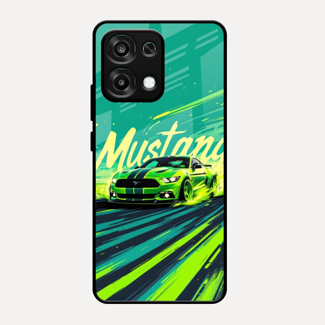 Mustang Super Sports Car Glass Case Cover For Oppo F31 5G