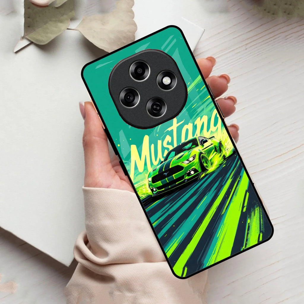 Mustang Super Sports Car Glass Case Cover For Oppo