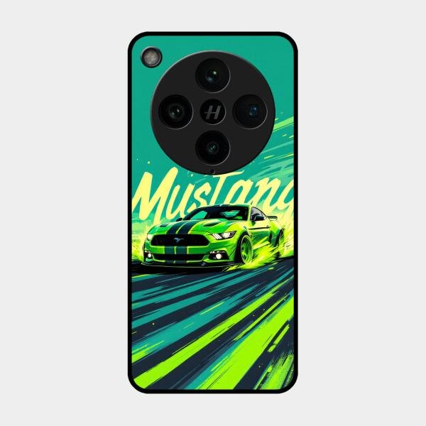 Mustang Super Sports Car Glass Case Cover For Oppo Find X8 Pro 5G