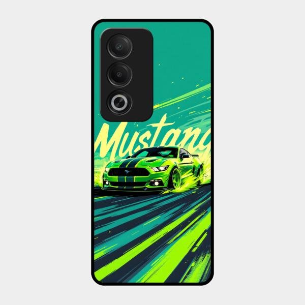 Mustang Super Sports Car Glass Case Cover For Oppo K12X 5G