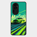 Mustang Super Sports Car Glass Case Cover For Oppo Reno 10 Pro Plus 5G
