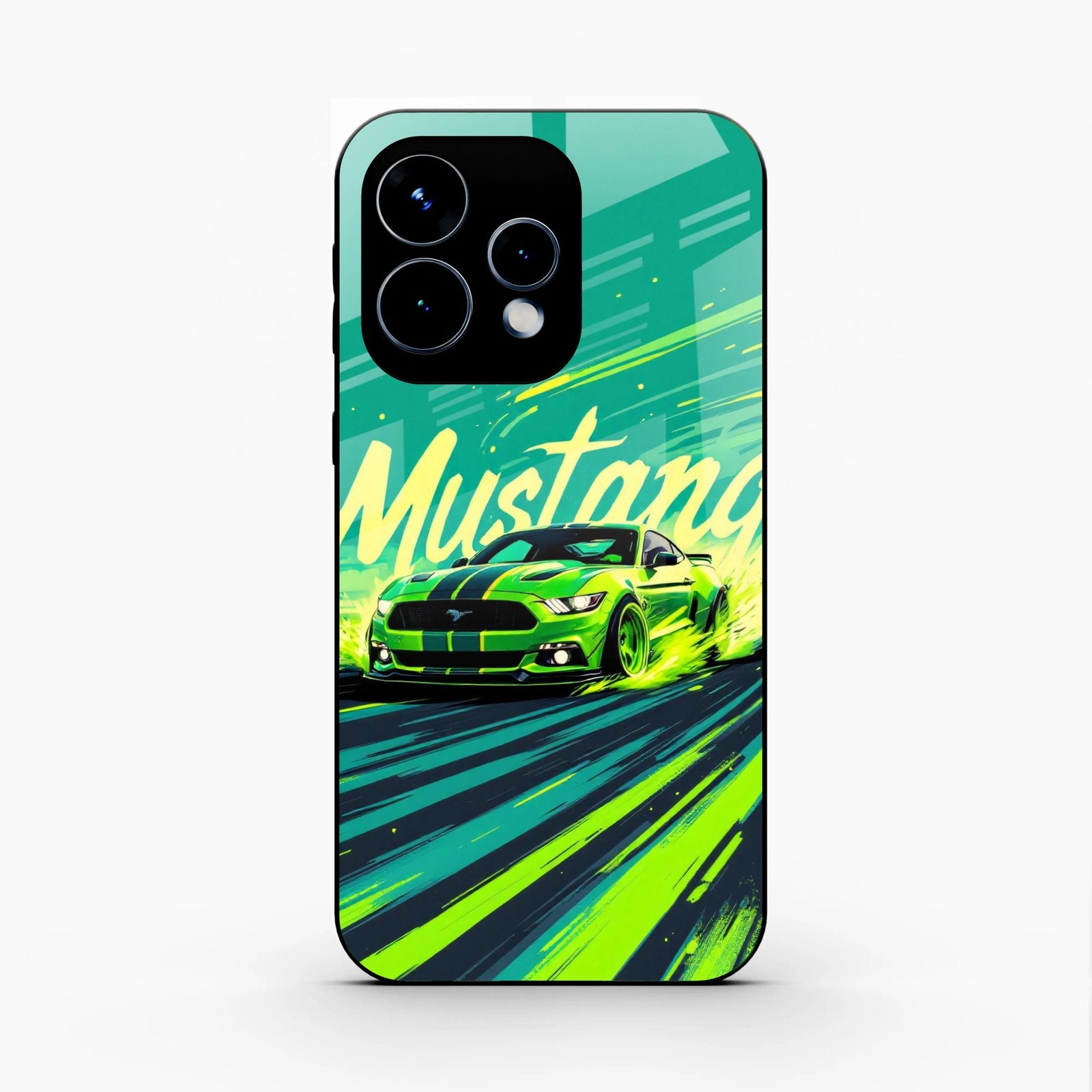 Mustang Super Sports Car Glass Case Cover For Oppo Reno 15 5G