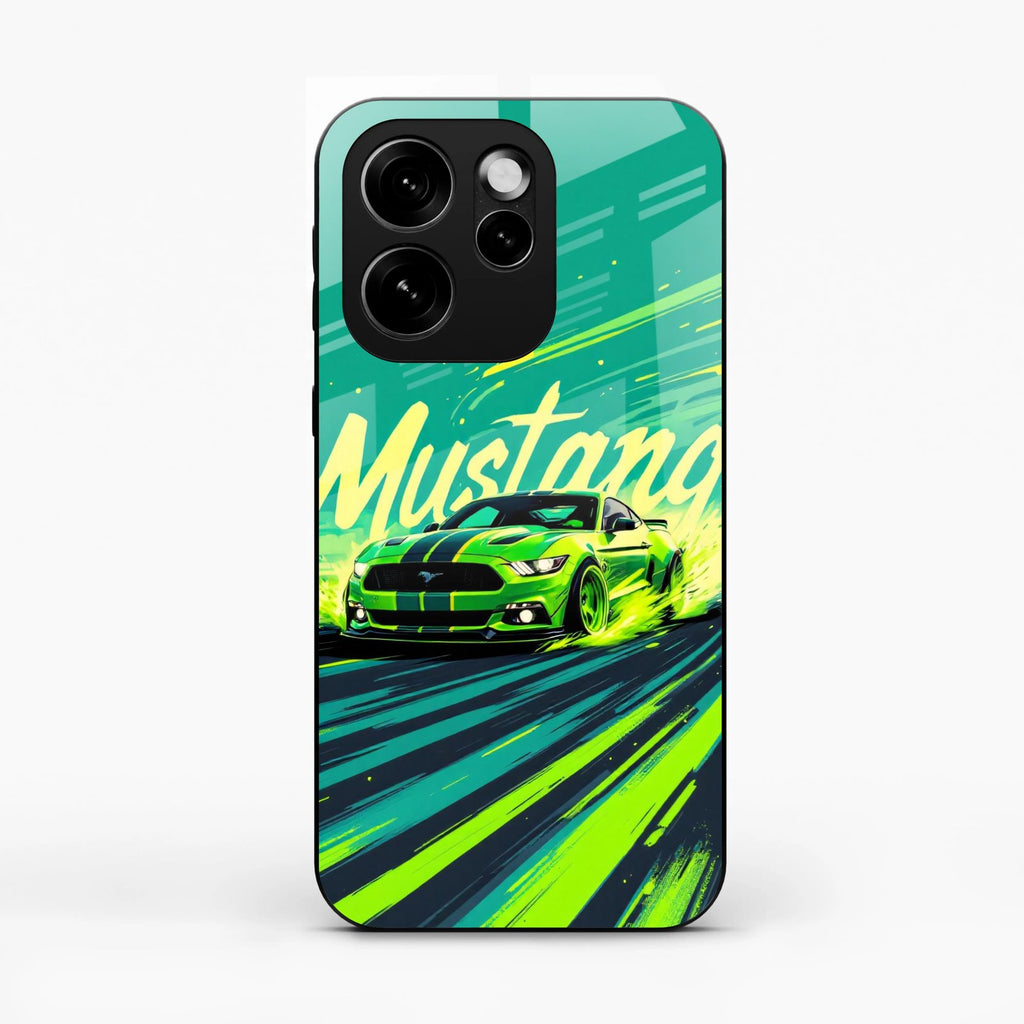 Mustang Super Sports Car Glass Case Cover For Oppo Reno 15C 5G