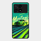 Mustang Super Sports Car Glass Case Cover For Poco X6 Pro 5G