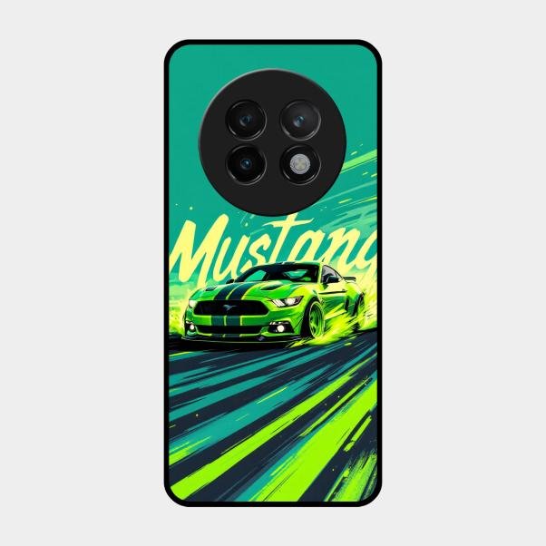 Mustang Super Sports Car Glass Case Cover For Realme 13 Plus 5G
