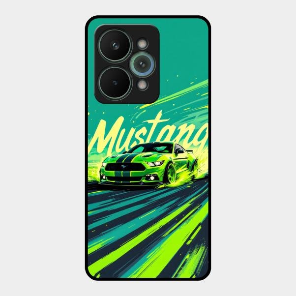 Mustang Super Sports Car Glass Case Cover For Realme 15 Pro 5G