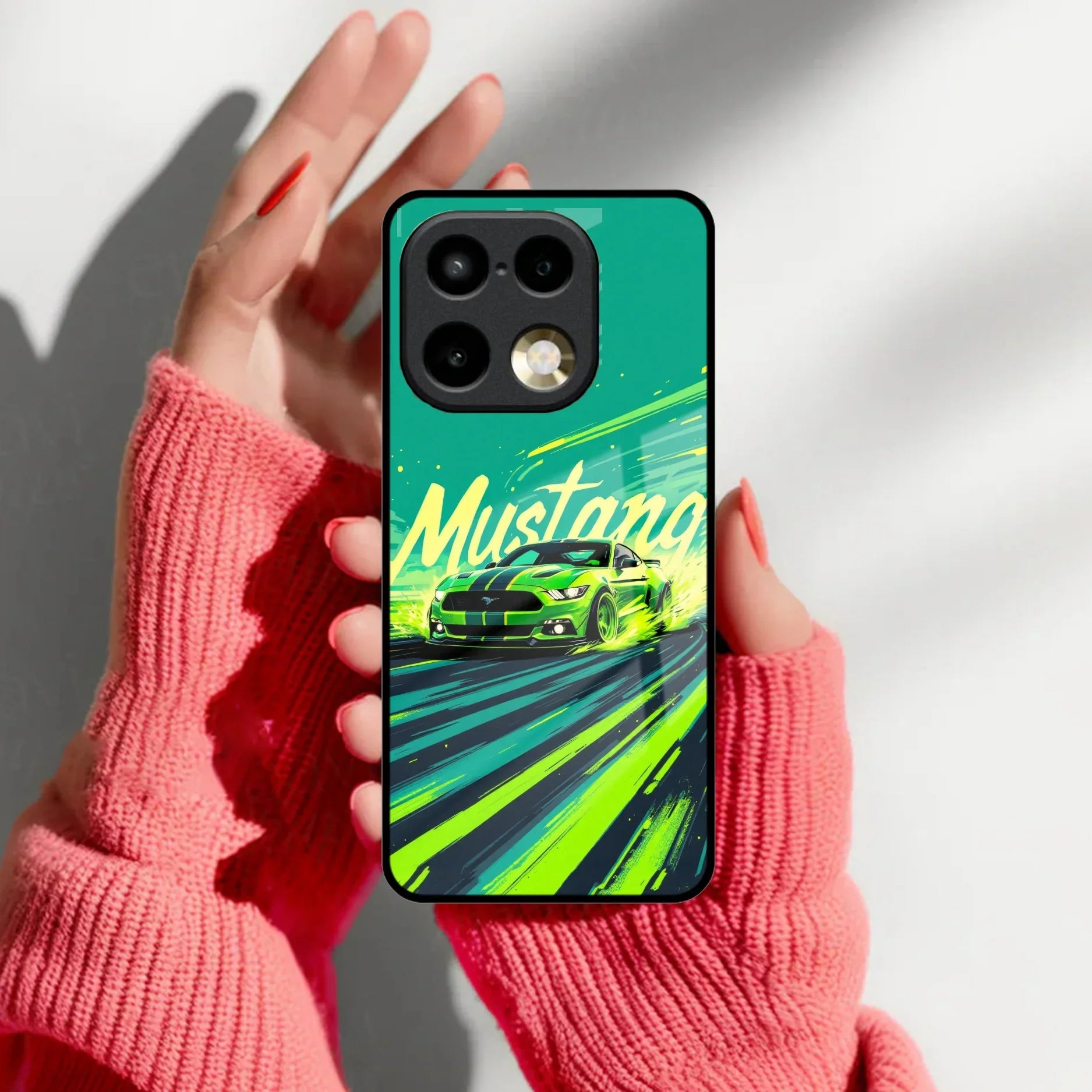 Mustang Super Sports Car Glass Case Cover For Realme 16 Pro Plus 5G