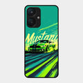 Mustang Super Sports Car Glass Case Cover For Redmi 13C 5G