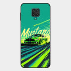 Mustang Super Sports Car Glass Case Cover For Redmi Note 10 Lite