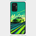 Mustang Super Sports Car Glass Case Cover For Redmi Note 10 Pro