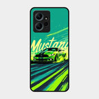 Mustang Super Sports Car Glass Case Cover For Redmi Note 12 4G