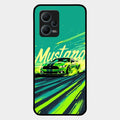 Mustang Super Sports Car Glass Case Cover For Redmi Note 12 5G