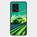 Mustang Super Sports Car Glass Case Cover For Redmi Note 12 Pro 5G