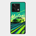 Mustang Super Sports Car Glass Case Cover For Redmi Note 13 5G