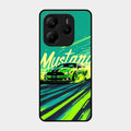 Mustang Super Sports Car Glass Case Cover For Redmi Note 14 Se 5G
