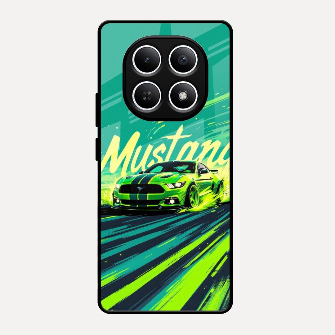 Mustang Super Sports Car Glass Case Cover For Redmi Note 15 5G