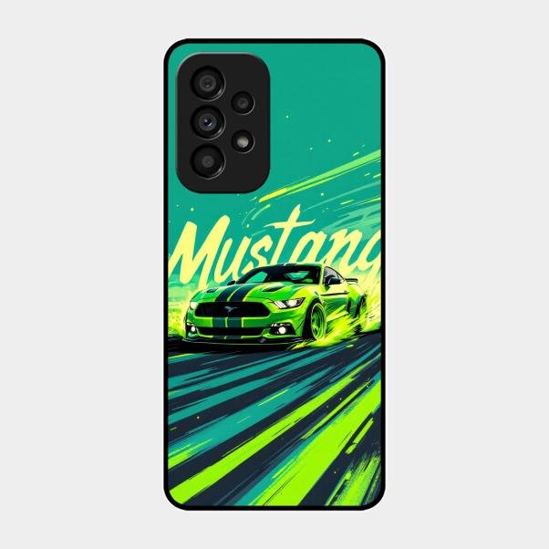 Mustang Super Sports Car Glass Case Cover For Samsung Galaxy A53 5G
