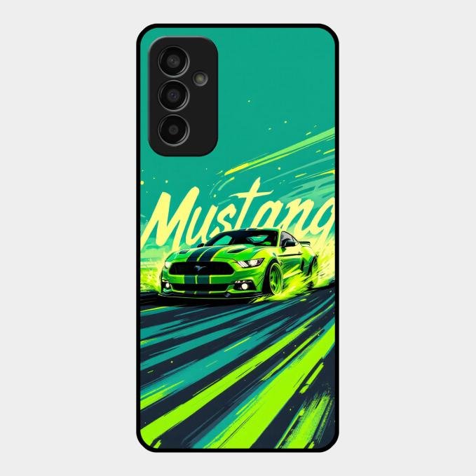 Mustang Super Sports Car Glass Case Cover For Samsung Galaxy F13
